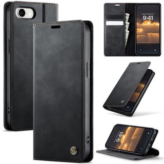 CaseMe iPhone 17e Magnetic Wallet Case with RFID Blocking Black