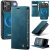 CaseMe iPhone 17 Pro 2-in-1 Magnetic Wallet Case – Wireless Charging & RFID Blocking Blue