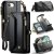 CaseMe iPhone 17e RFID Wallet Crossbody Case with Wireless Charging Black