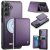 CaseMe Samsung Galaxy S26 Detachable Magnetic Wallet Case with RFID Blocking & Wireless Charging – Purple