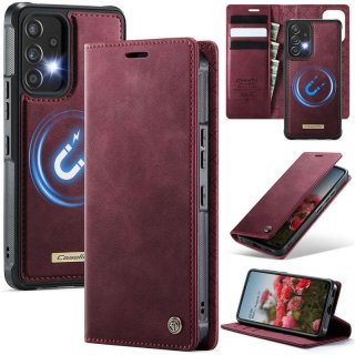 CaseMe Samsung Galaxy A53 5G 2-in-1 Magnetic Wallet Case with RFID Blocking Red