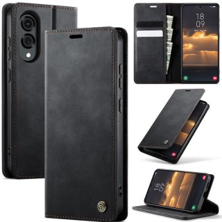 CaseMe Samsung Galaxy S25 Edge Magnetic Wallet Case with RFID Blocking Black