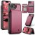 CaseMe iPhone 17e RFID Blocking Card Holder Kickstand Case Red