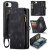 CaseMe iPhone 17e Wallet Magnetic Case with Wrist Strap Black