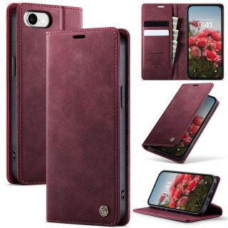 CaseMe iPhone 17e Magnetic Wallet Case with RFID Blocking Red