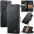 CaseMe Samsung Galaxy S22 Ultra Magnetic Wallet Case with RFID Blocking Black