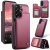 CaseMe Samsung Galaxy A37 RFID Blocking Card Holder Kickstand Case Red