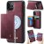 CaseMe iPhone 11 Pro 2-in-1 Detachable Magnetic Wallet Case with RFID Blocking, Card Holder & Wireless Charging Compatible - Red