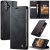 CaseMe iPhone 17 Magnetic Wallet Case with RFID Blocking Black