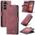 CaseMe Samsung Galaxy Z Fold7 Wallet Magnetic Suede Leather Case Red