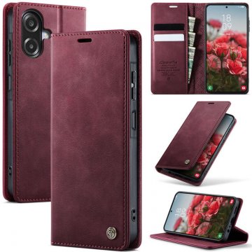 CaseMe Samsung Galaxy A07 4G/A06 4G/5G Magnetic Wallet Case with RFID Blocking Red