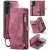 CaseMe Samsung Galaxy A37 2-in-1 Magnetic Wallet Case with Wrist Strap Red