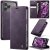 CaseMe iPhone 17 Pro Max Magnetic Wallet Case with RFID Blocking Purple