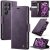 CaseMe Samsung Galaxy S22 Ultra Magnetic Wallet Case with RFID Blocking Purple