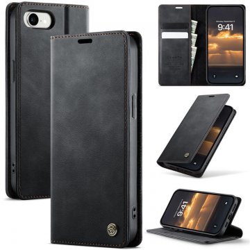 CaseMe iPhone 17e Magnetic Wallet Case with RFID Blocking Black