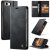 CaseMe iPhone 17e Magnetic Wallet Case with RFID Blocking Black