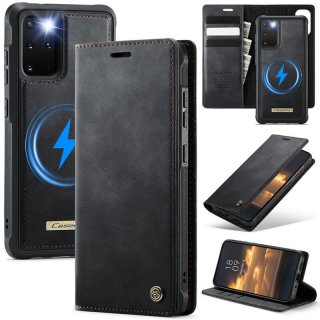 CaseMe Samsung Galaxy S20 Plus 2-in-1 Magnetic Wallet Case – Wireless Charging & RFID Blocking Black