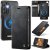 CaseMe Samsung Galaxy S25 2-in-1 Magnetic Wallet Case – Wireless Charging & RFID Blocking Black