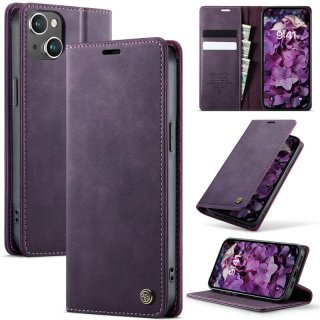 CaseMe iPhone 13 Magnetic Wallet Case with RFID Blocking Purple