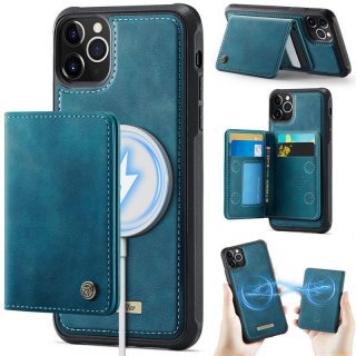 CaseMe iPhone 11 Pro Max 2-in-1 Detachable Magnetic Wallet Case with RFID Blocking, Card Holder & Wireless Charging Compatible - Blue