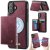 CaseMe iPhone 17 2-in-1 Detachable Magnetic Wallet Case with RFID Blocking, Card Holder & MagSafe Compatible - Red