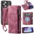 CaseMe iPhone 17 Pro Max 2-in-1 Magnetic Wallet Case with MagSafe & RFID Blocking Red