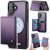 CaseMe iPhone 17 2-in-1 Detachable Magnetic Wallet Case with RFID Blocking, Card Holder & MagSafe Compatible - Purple