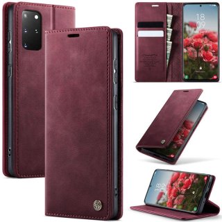 CaseMe Samsung Galaxy S20 Plus Magnetic Wallet Case with RFID Blocking Red