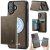 CaseMe iPhone 17 2-in-1 Detachable Magnetic Wallet Case with RFID Blocking, Card Holder & MagSafe Compatible - Coffee