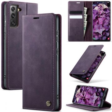 CaseMe Samsung Galaxy S21 Magnetic Wallet Case with RFID Blocking Purple