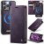 CaseMe iPhone 14 Pro 2-in-1 Magnetic Wallet Case – Wireless Charging & RFID Blocking Purple