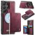 CaseMe Samsung Galaxy S25 Ultra Detachable Magnetic Wallet Case with RFID Blocking & Wireless Charging - Red