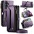 CaseMe Samsung Galaxy S26 Plus RFID Blocking Wallet Crossbody Case with Wireless Charging Purple