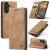 CaseMe Samsung Galaxy A27 Wallet Magnetic Suede Leather Case Brown
