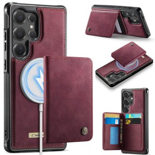 CaseMe Samsung Galaxy S25 Ultra Detachable Magnetic Wallet Case with RFID Blocking & Wireless Charging - Red
