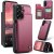 CaseMe Samsung Galaxy A36 5G RFID Blocking Card Holder Kickstand Case Red