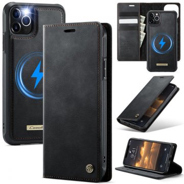 CaseMe iPhone 11 Pro Max 2-in-1 Magnetic Wallet Case – Wireless Charging & RFID Blocking Black
