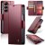CaseMe Samsung Galaxy Z Fold7 Wallet RFID Blocking Magnetic Buckle Case Red