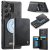 CaseMe Samsung Galaxy S25 Ultra Detachable Magnetic Wallet Case with RFID Blocking & Wireless Charging - Black