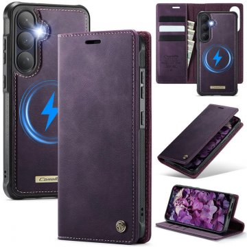 CaseMe Samsung Galaxy S26 2-in-1 Magnetic Wallet Case – Wireless Charging & RFID Blocking Purple