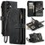 CaseMe Samsung Galaxy A57 Wallet kickstand Case with Wrist Strap Black