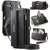 CaseMe iPhone 16 Crossbody Wallet Case with RFID Blocking & Wireless Charging Black