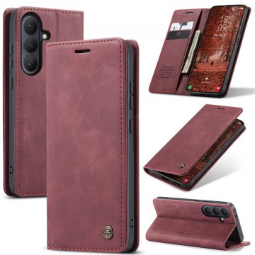CaseMe Samsung Galaxy S26 Wallet Magnetic Suede Leather Case Red