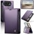 CaseMe iPhone Duo Wallet Case with 2 Card Slots, RFID Blocking & Wireless Charging Purple