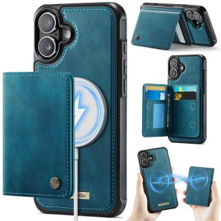 CaseMe iPhone 17 2-in-1 Detachable Magnetic Wallet Case with RFID Blocking, Card Holder & MagSafe Compatible - Blue