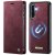 CaseMe Samsung Galaxy A17 2-in-1 Magnetic Wallet Case with RFID Blocking Red
