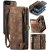 CaseMe iPhone 7/8 Wallet Case with Wrist Strap Coffee