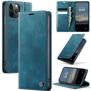 CaseMe iPhone 11 Pro Magnetic Wallet Case with RFID Blocking Blue