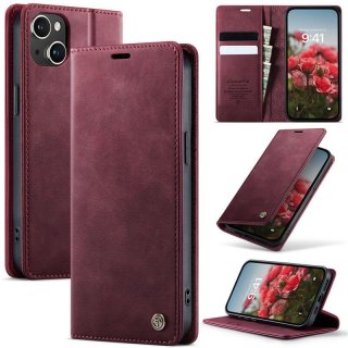 CaseMe iPhone 13 Magnetic Wallet Case with RFID Blocking Red