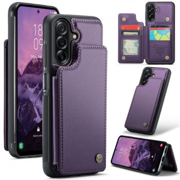 CaseMe Samsung Galaxy A57 RFID Blocking Card Holder Kickstand Case Purple
